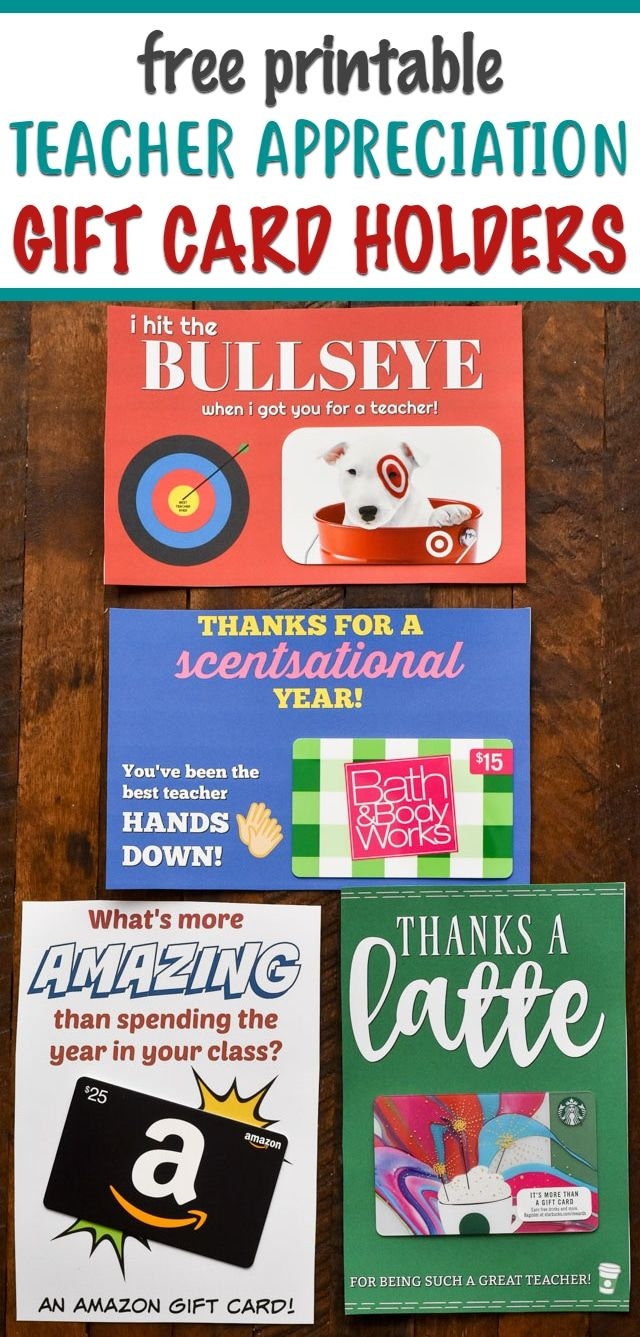 These FREE Printable Gift Card Holders Are Perfect For Teacher 