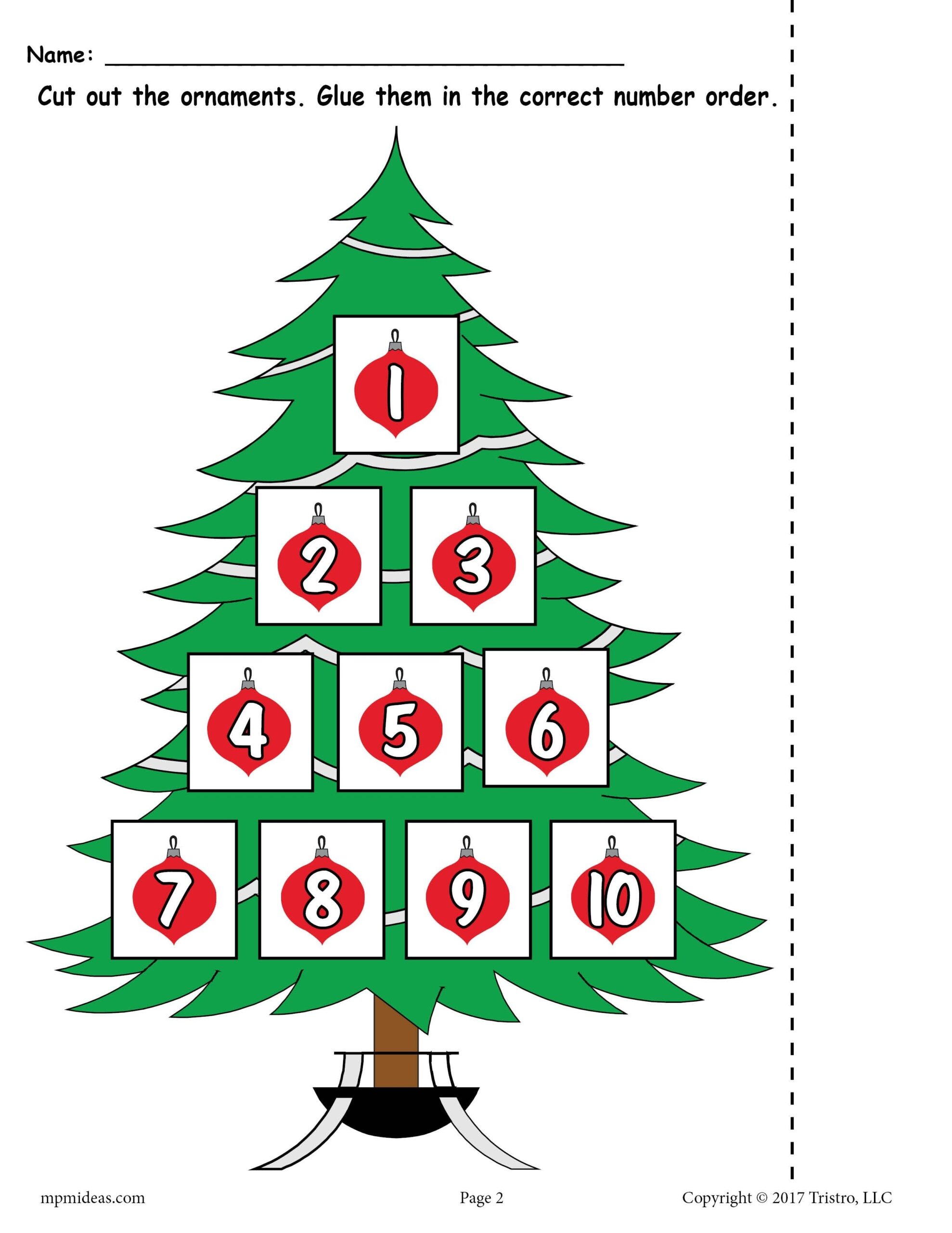 This Fun Christmas Themed Number Ordering Worksheet Will Help Your 