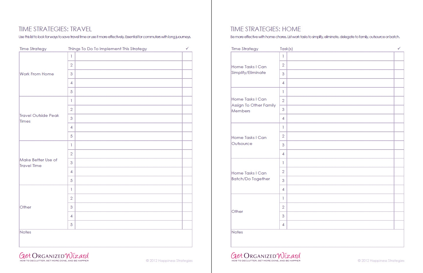 Time Management Worksheets Productivity Planners To Do Lists