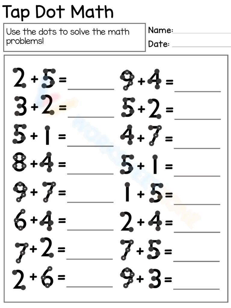 TouchMath Inspired Printables Supplement Worksheets Lisa Goodell