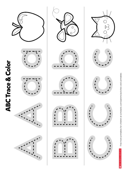 Trace Abc Worksheet Free