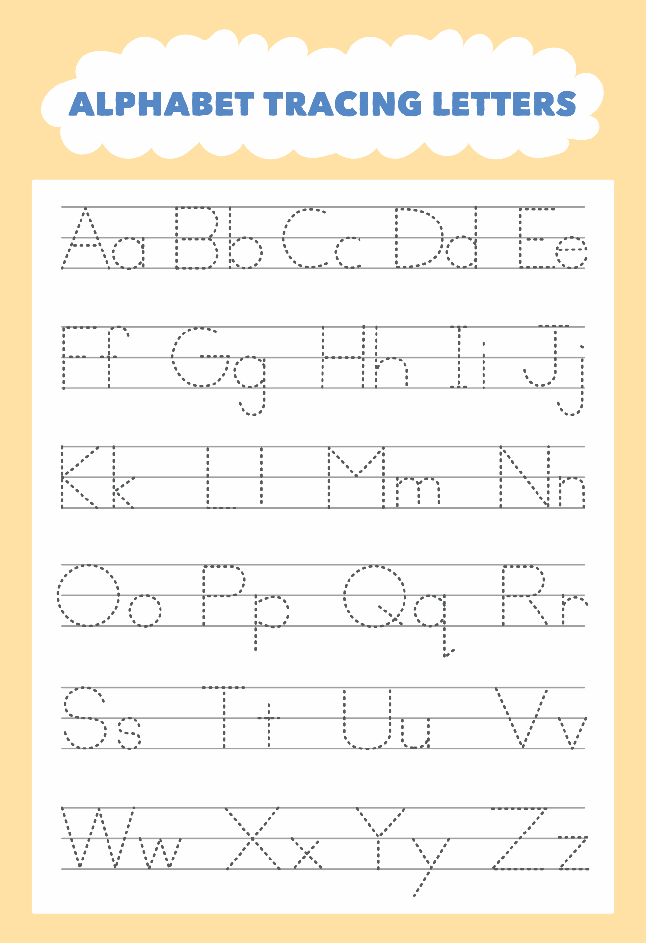 Traceable Letter Worksheets LetterWorksheet