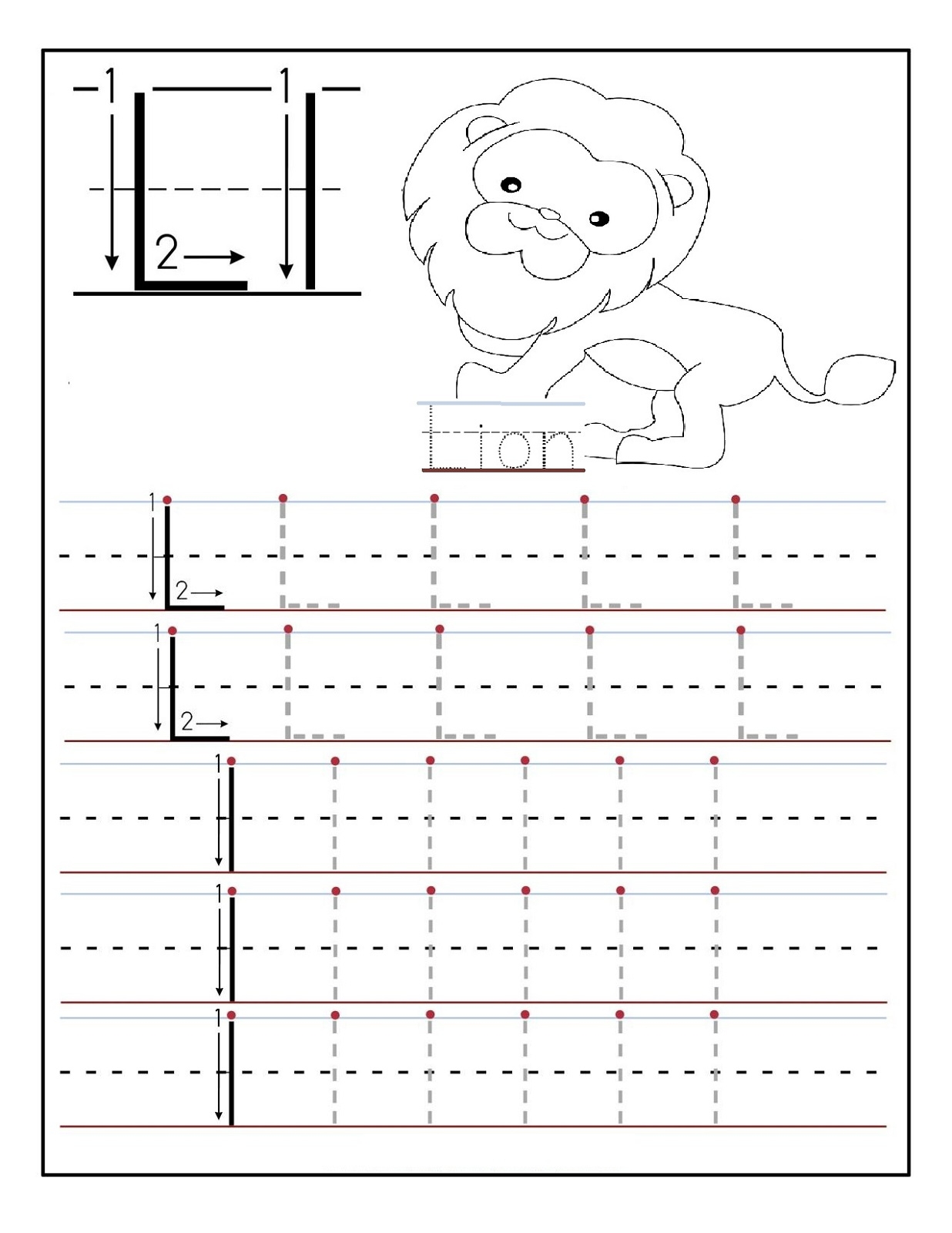 Traceable Letters Worksheets Activity Shelter