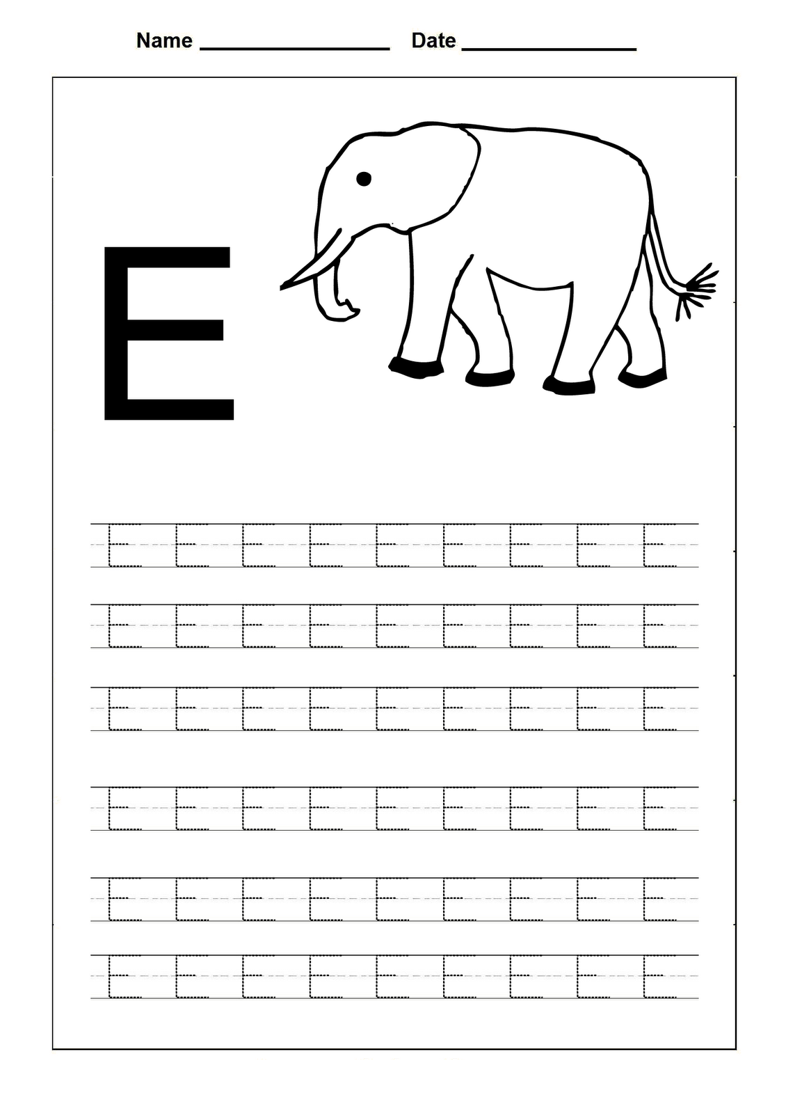 traceable letter worksheets