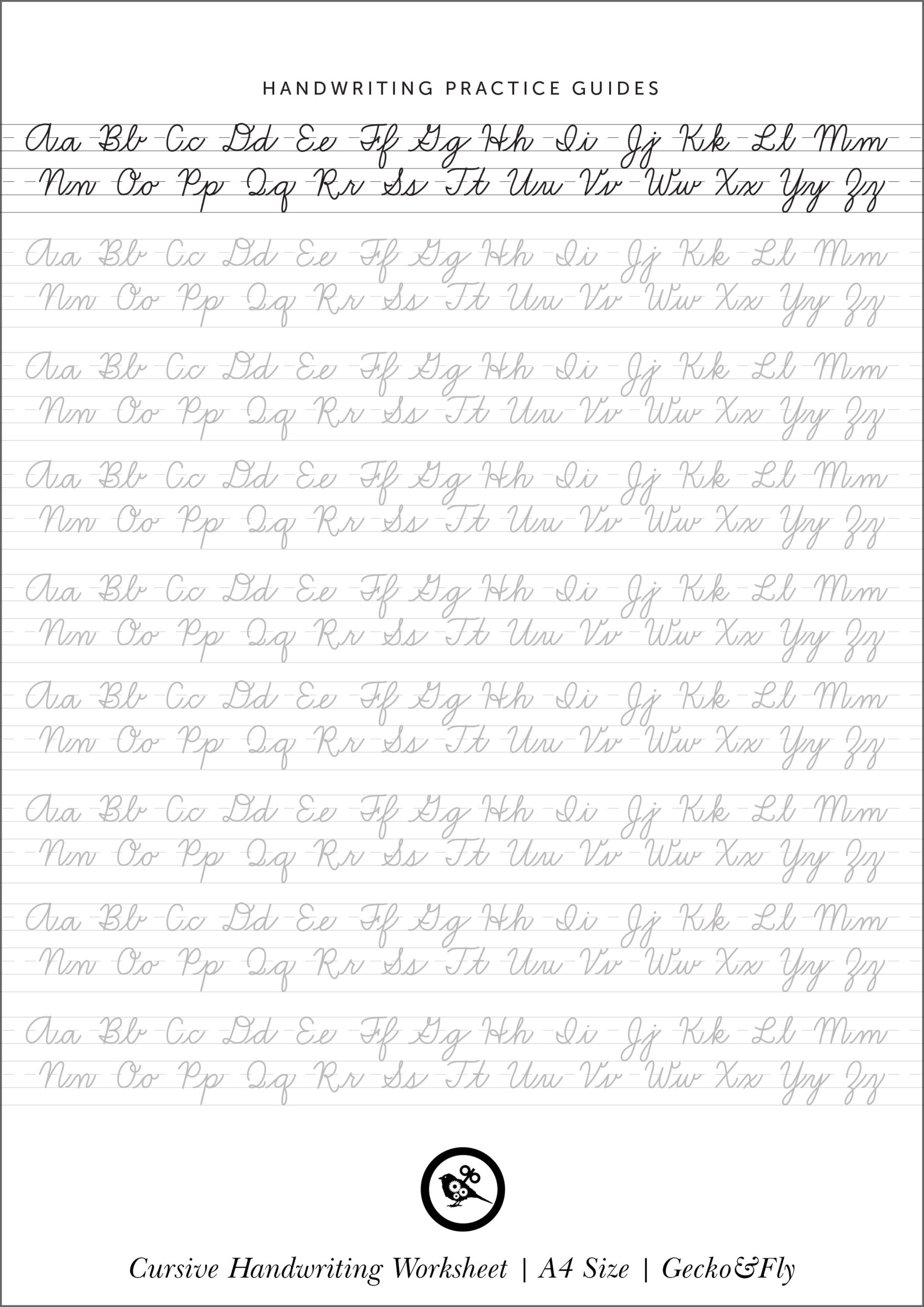 Tracing Cursive Letters Practice TracingLettersWorksheets