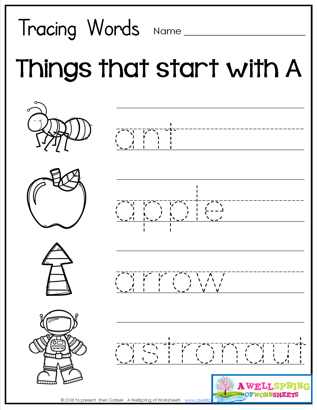 Tracing Letters Words Worksheets TracingLettersWorksheets
