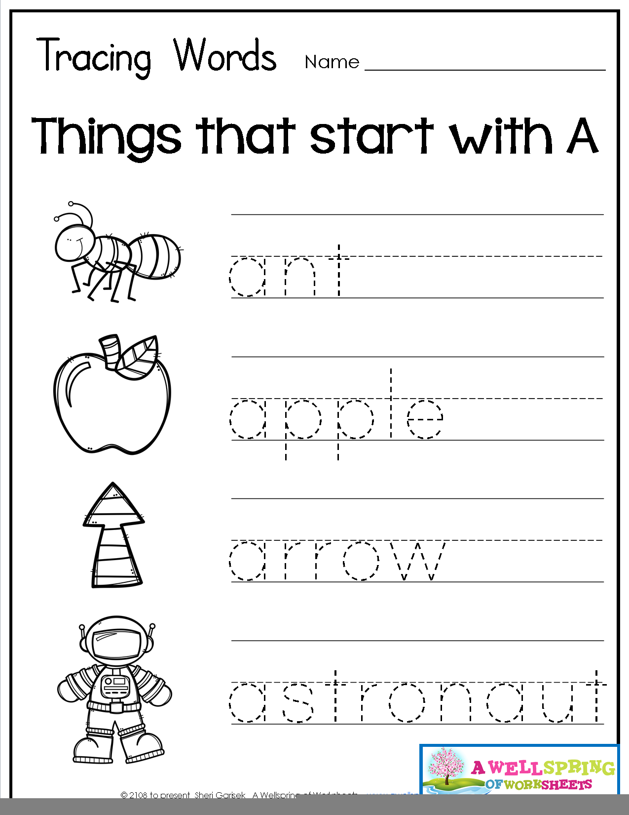 Tracing Letters Words Worksheets TracingLettersWorksheets