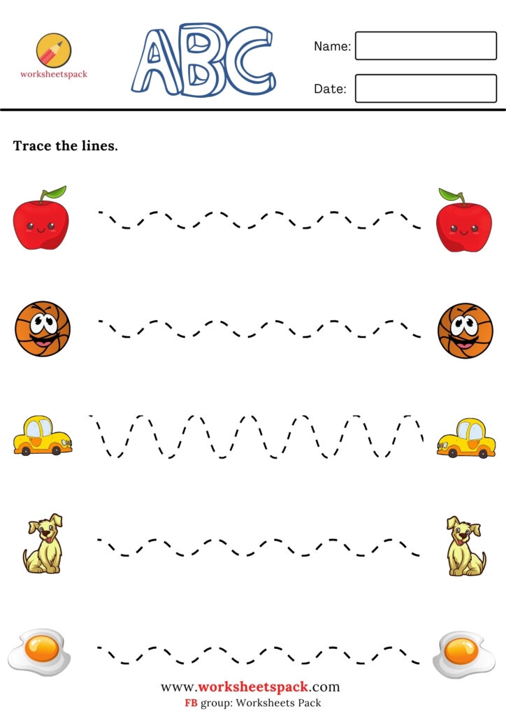 Tracing Lines Worksheets For Preschool Worksheetspack