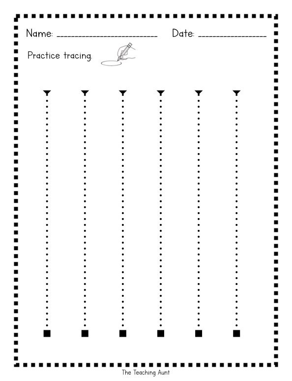 tracing straight lines worksheets