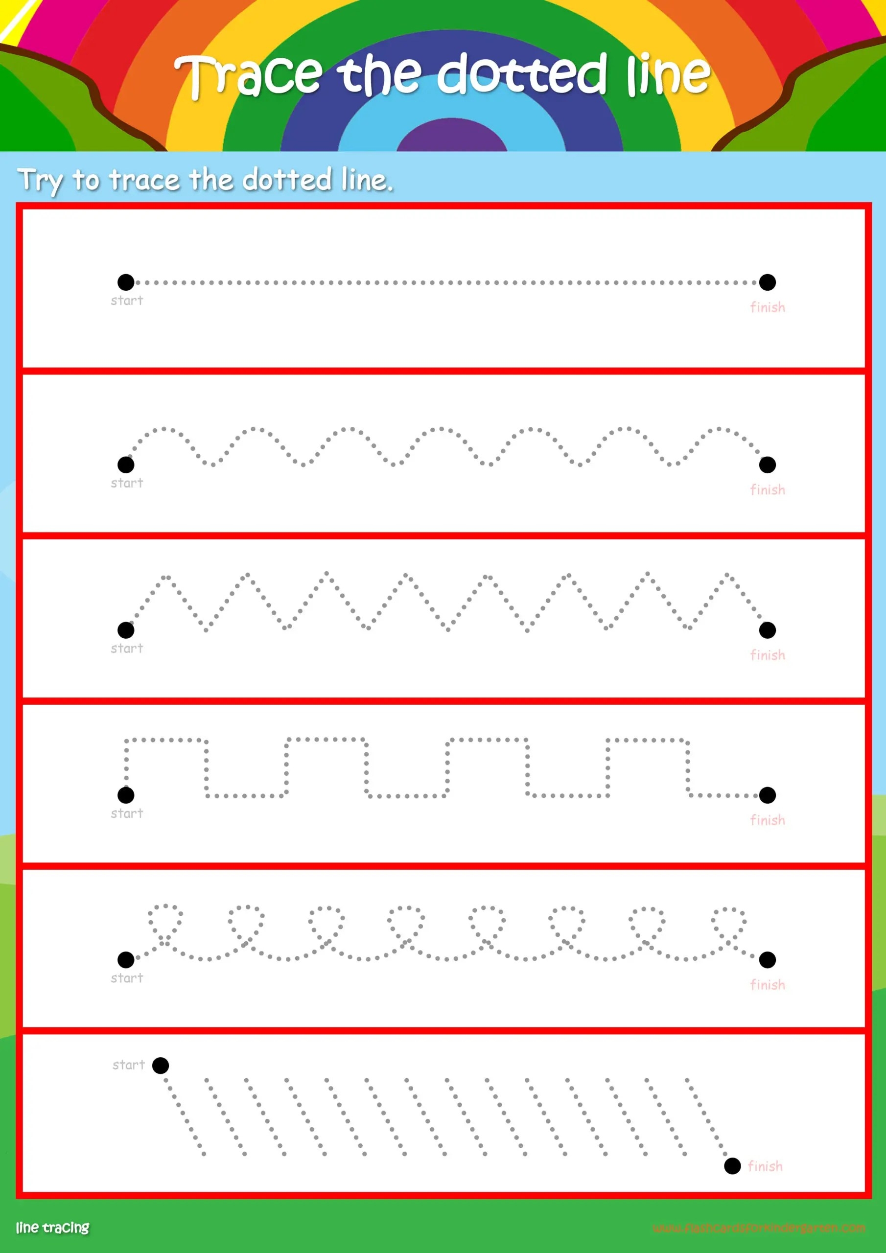 line tracing worksheets