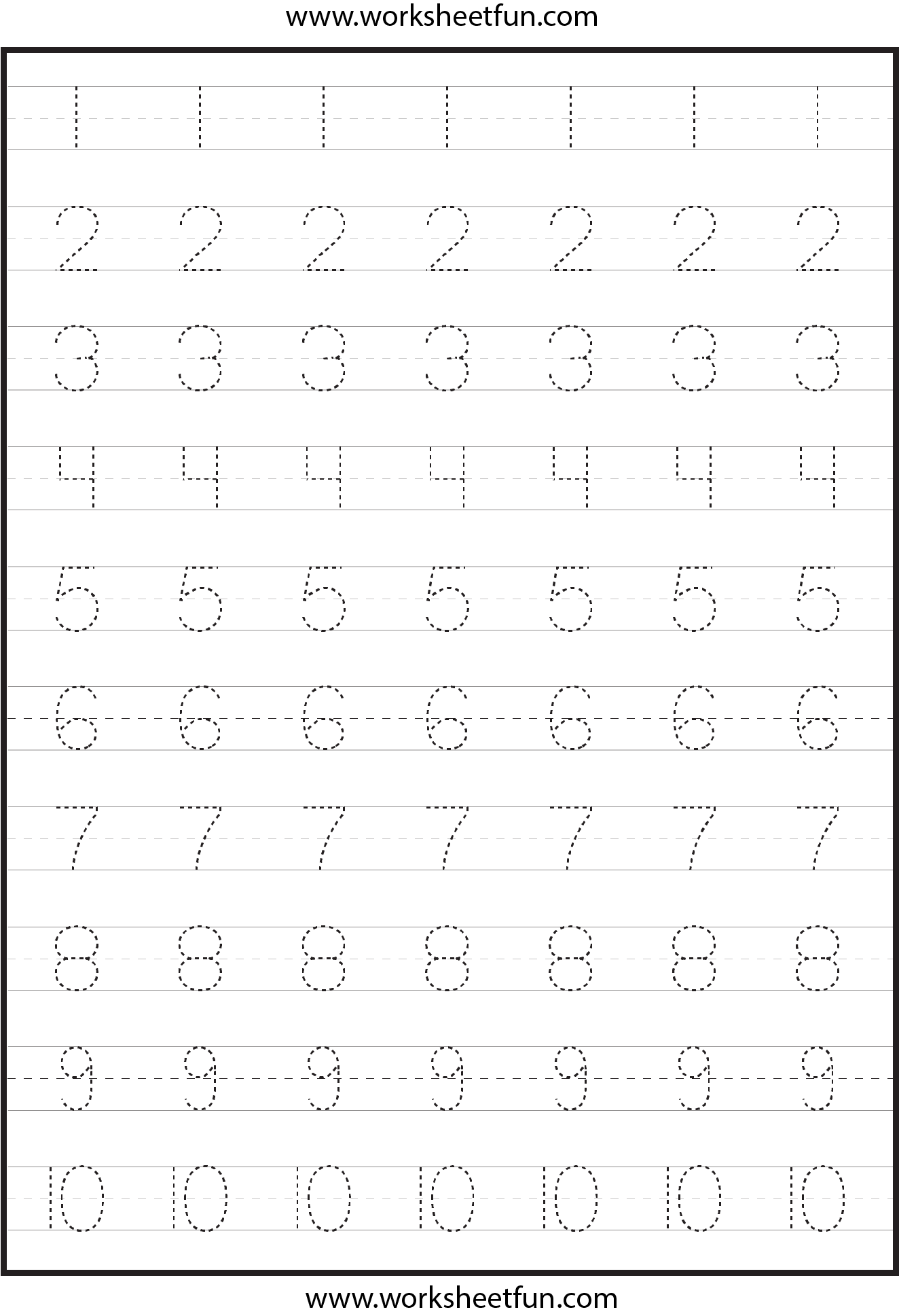 tracing worksheets for kindergarten