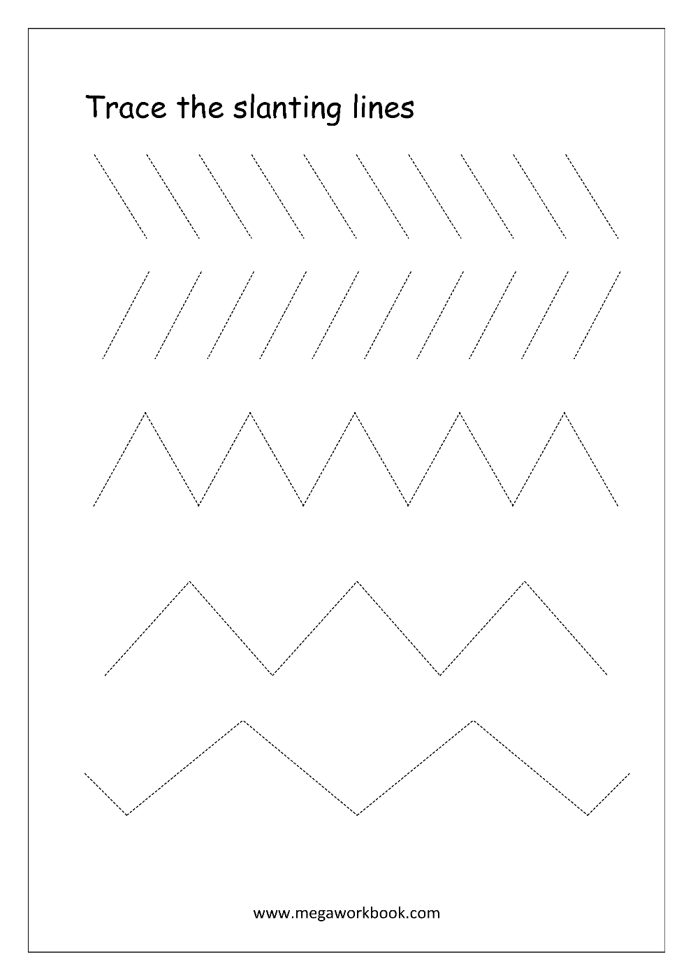 Tracing Straight Lines Worksheets Db excel