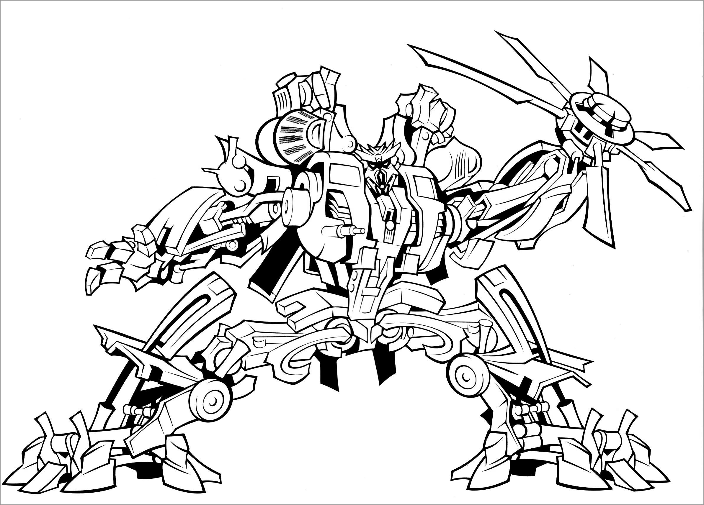Transformer Coloring Pages ColoringBay
