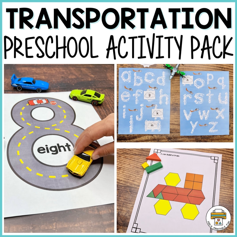 printable transportation activities for toddlers
