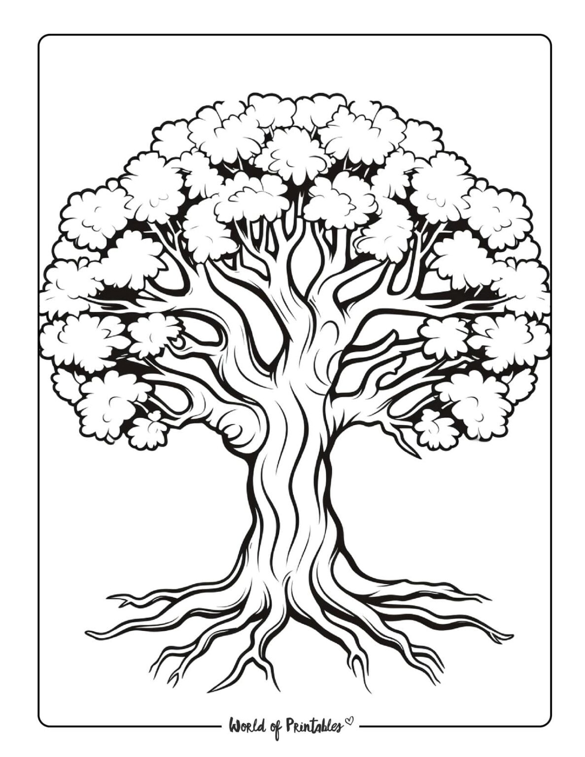 free printable tree coloring pages for adults