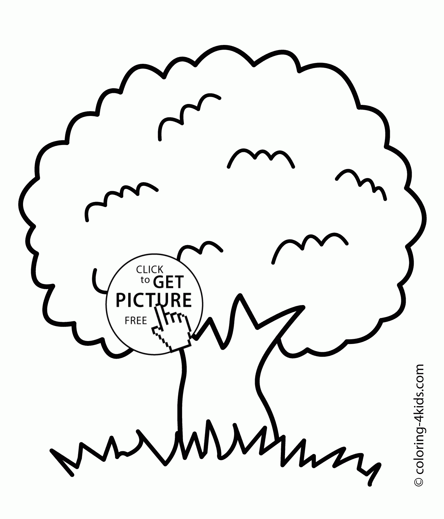 Tree Colouring Pages Printable