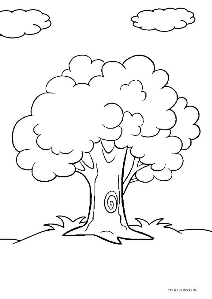 Tree Colouring Pages Printable