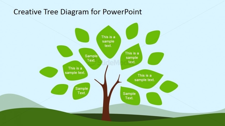 Tree Diagram Clipart For PowerPoint Leaves SlideModel