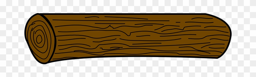 Tree Log Wooden Material In Flat Cartoon Style Isolated On White 