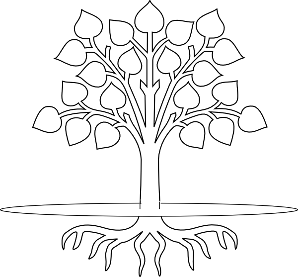 tree template with roots