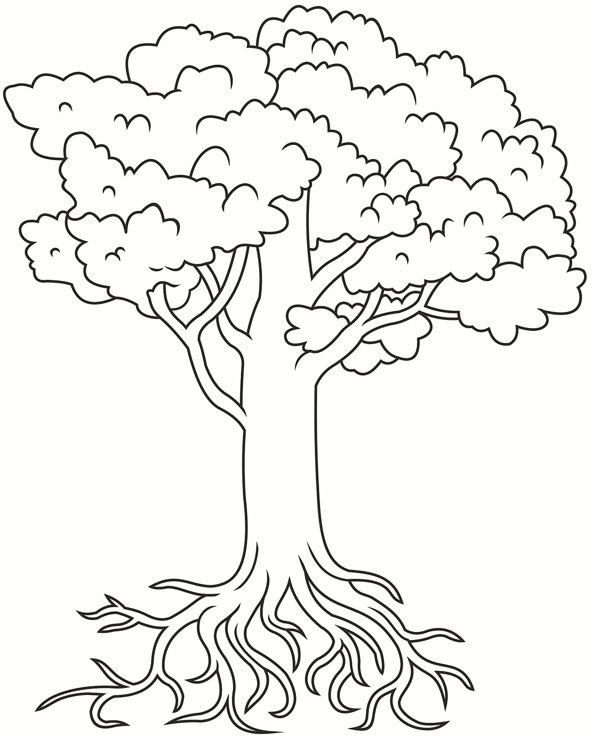 printable tree with roots