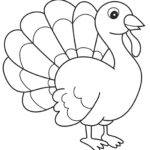 Turkey Simple Turkey For Preschoolers Coloring Page Printable