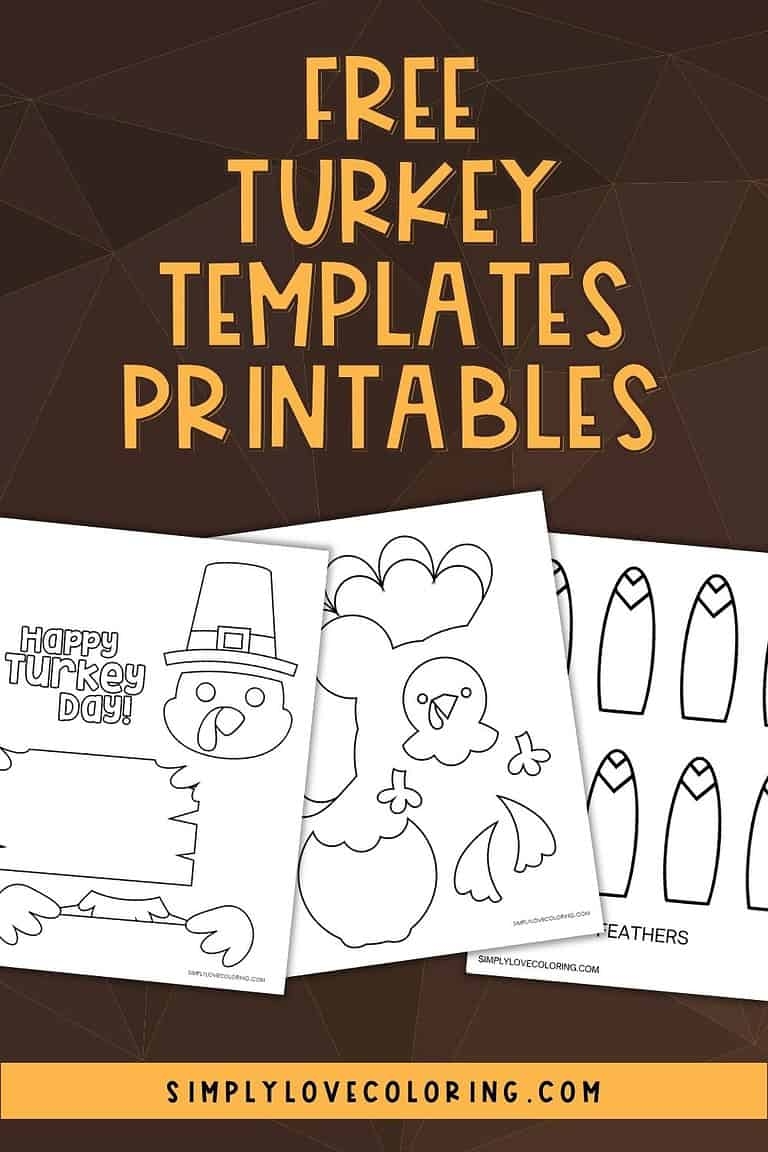 Turkey Templates Free PDF Printables Simply Love Coloring