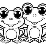 Two Pretty Frogs Frog Coloring Pages For Kids Page Page 2