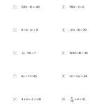 Two Step Equations Worksheets Math Monks