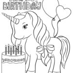 Unicorn Birthday Coloring Pages Unicorn Birthday Printables Unicorn