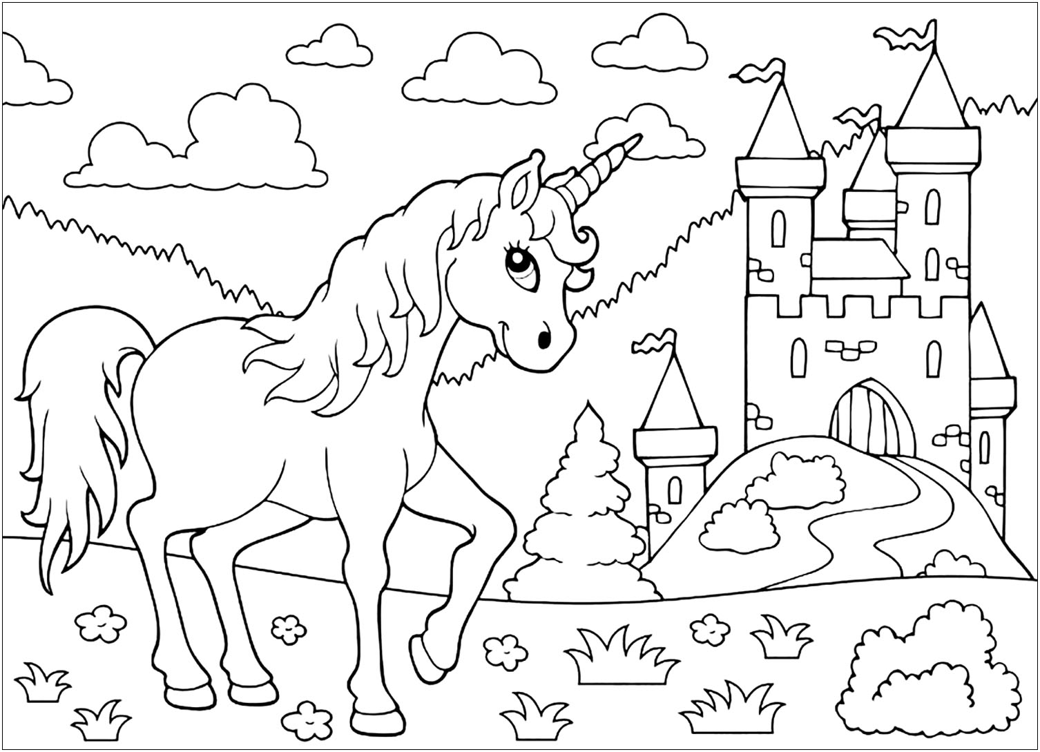 Unicorn Coloring Pages For Kids Unicorns Kids Coloring Pages Page 