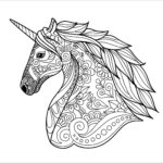 Unicorn Head Mandala Coloring Pages ColoringBay