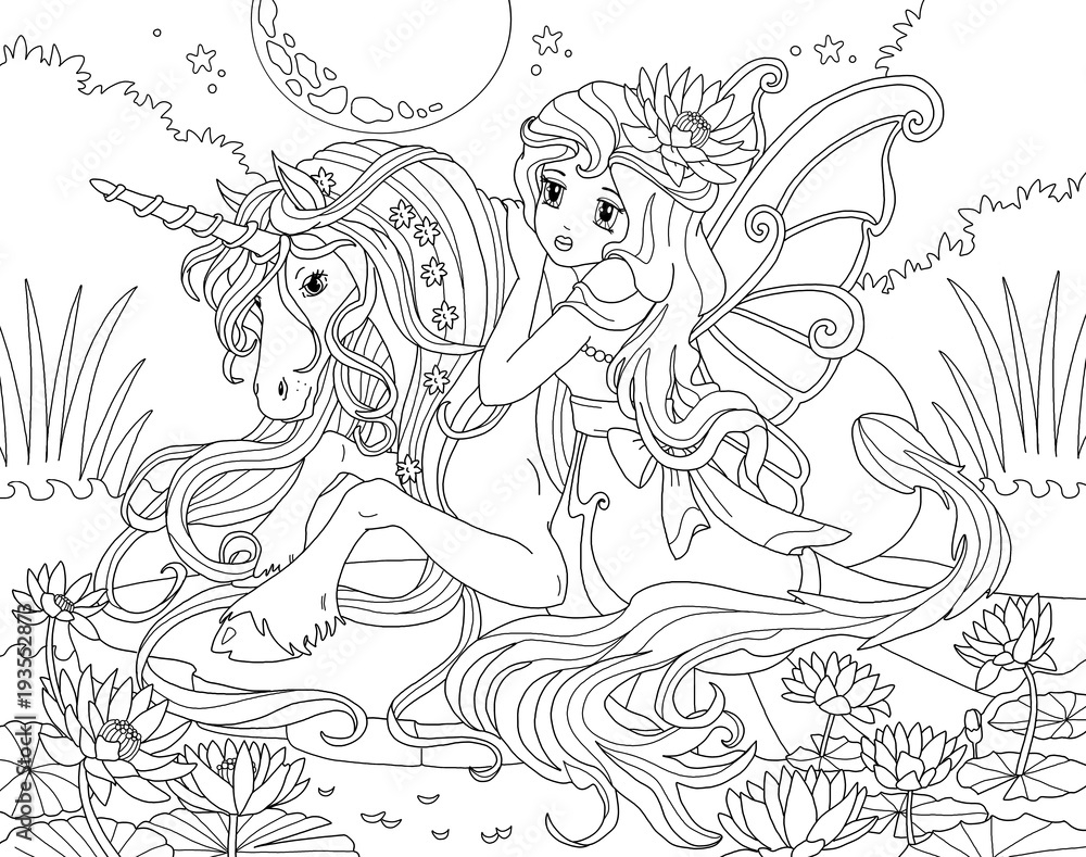 Unicorn Princess Coloring Pages Coloring Home