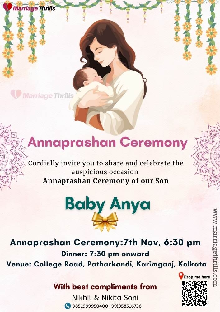 Unique Collection Of Annaprashan Invitation Card Download