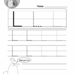 Uppercase Letter L Tracing Worksheet Doozy Moo