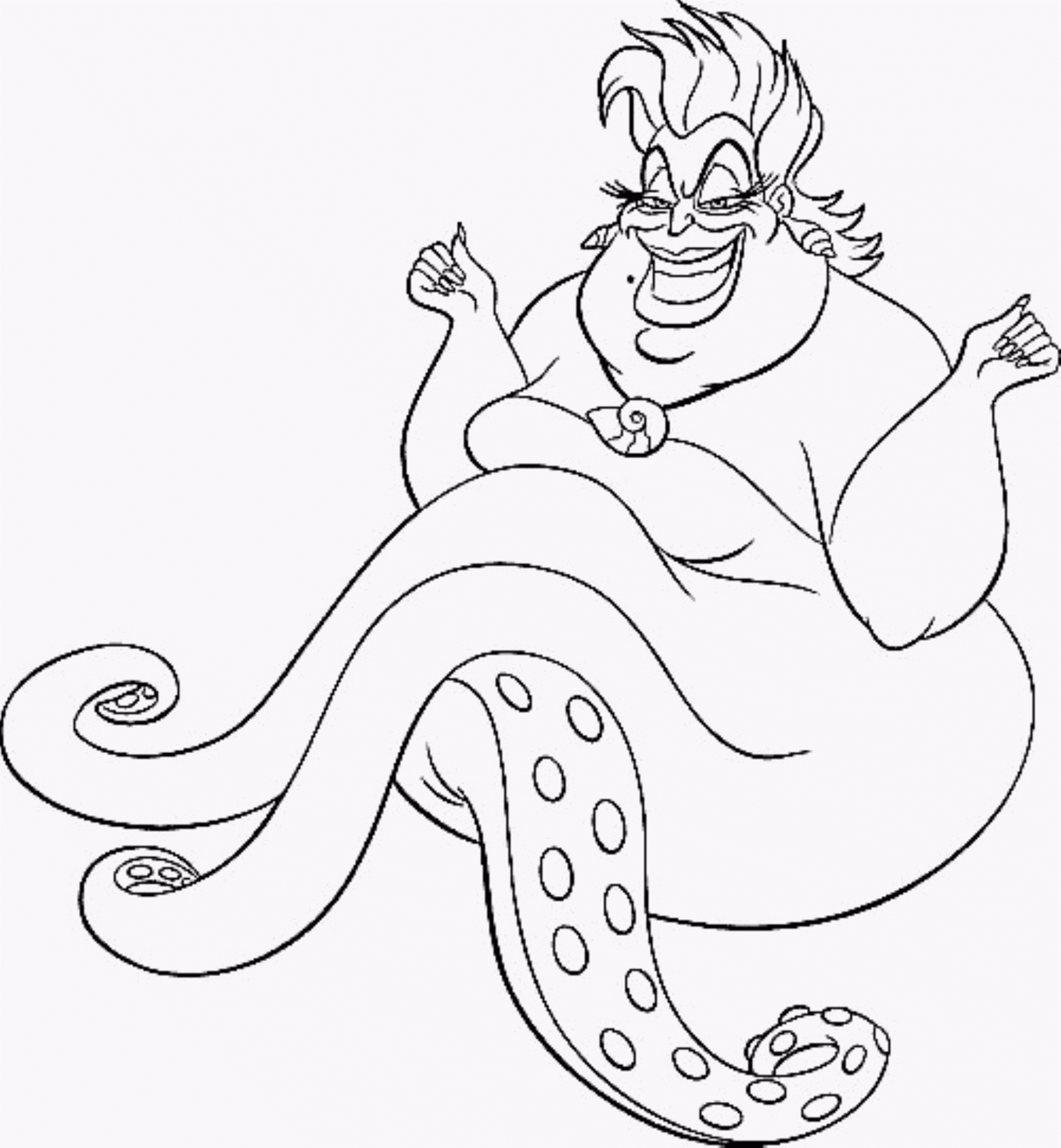 Ursula Little Mermaid Coloring Pages Coloring Home