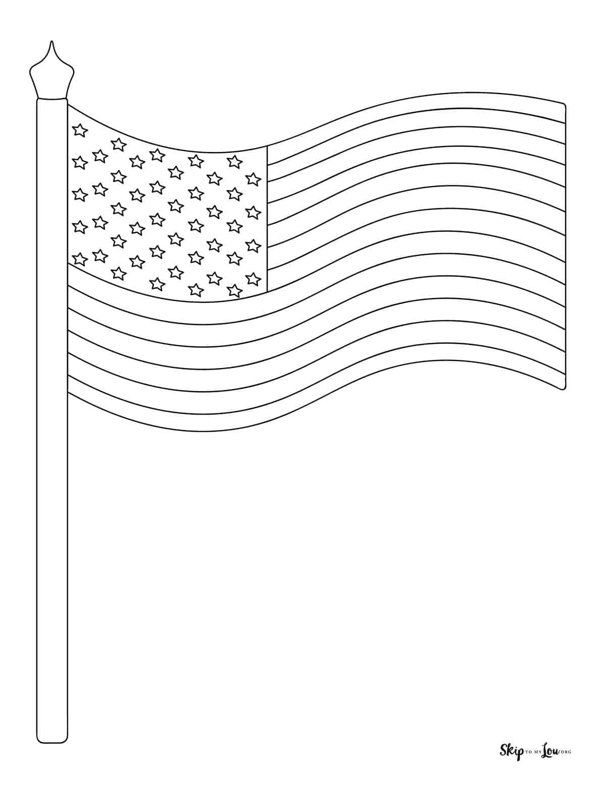 Usa Flag Coloring Page