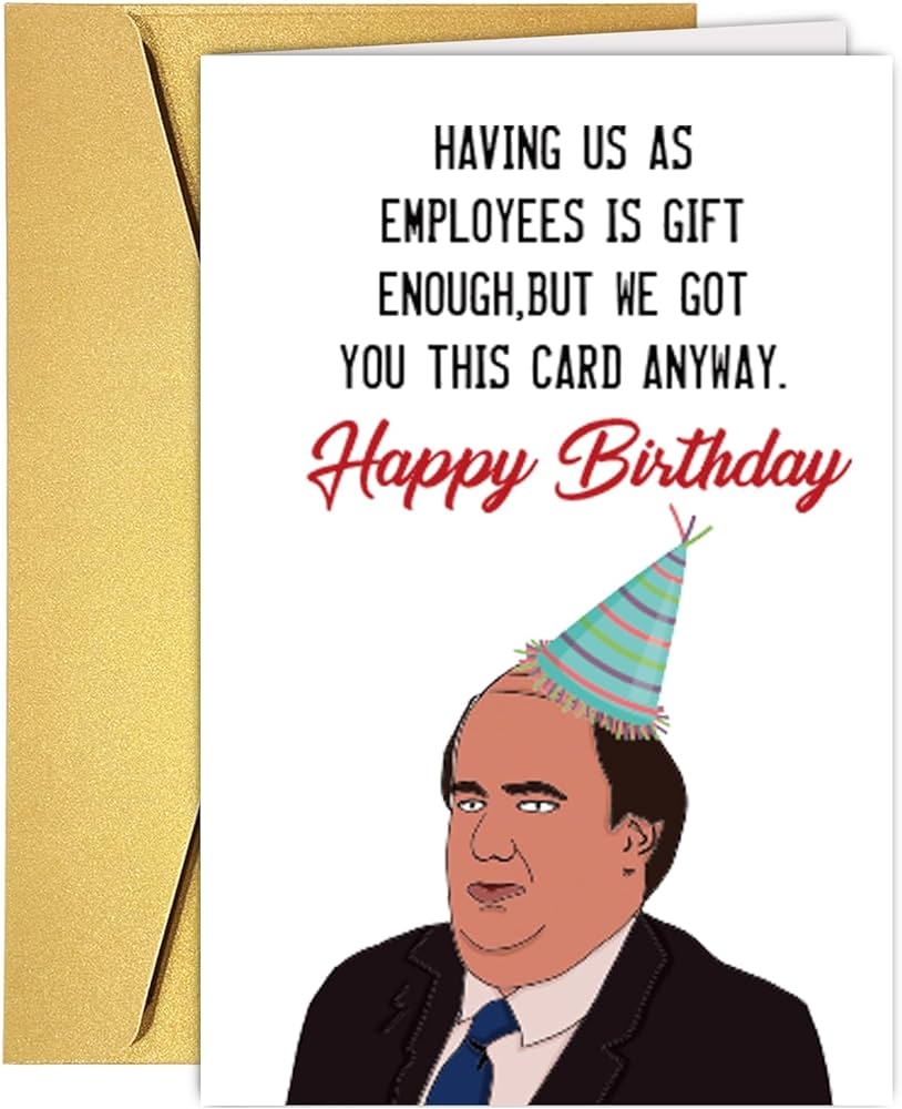 UUEFKTN Funny Birthday Greeting Cards For Boss Manager Funny Bosss 