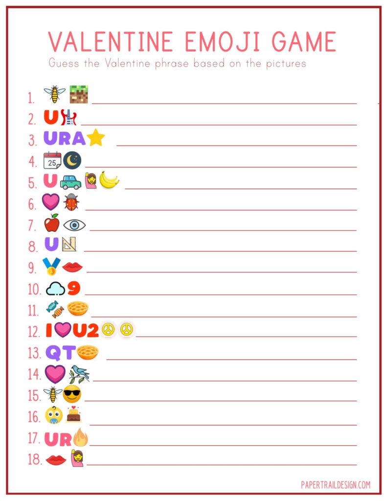 Valentine Emoji Game