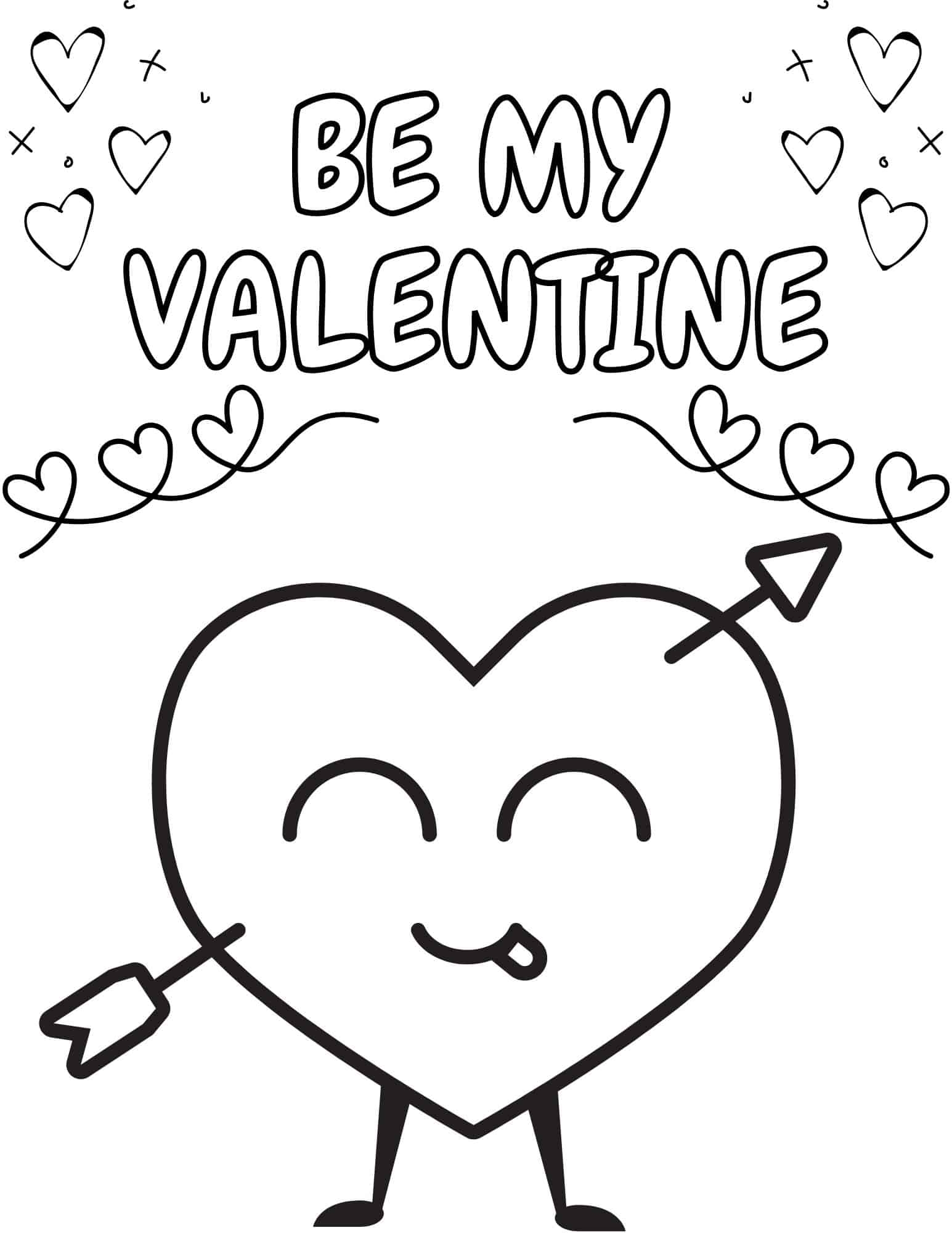Valentines Day Coloring Pages In Valentines Day Coloring Page My XXX 
