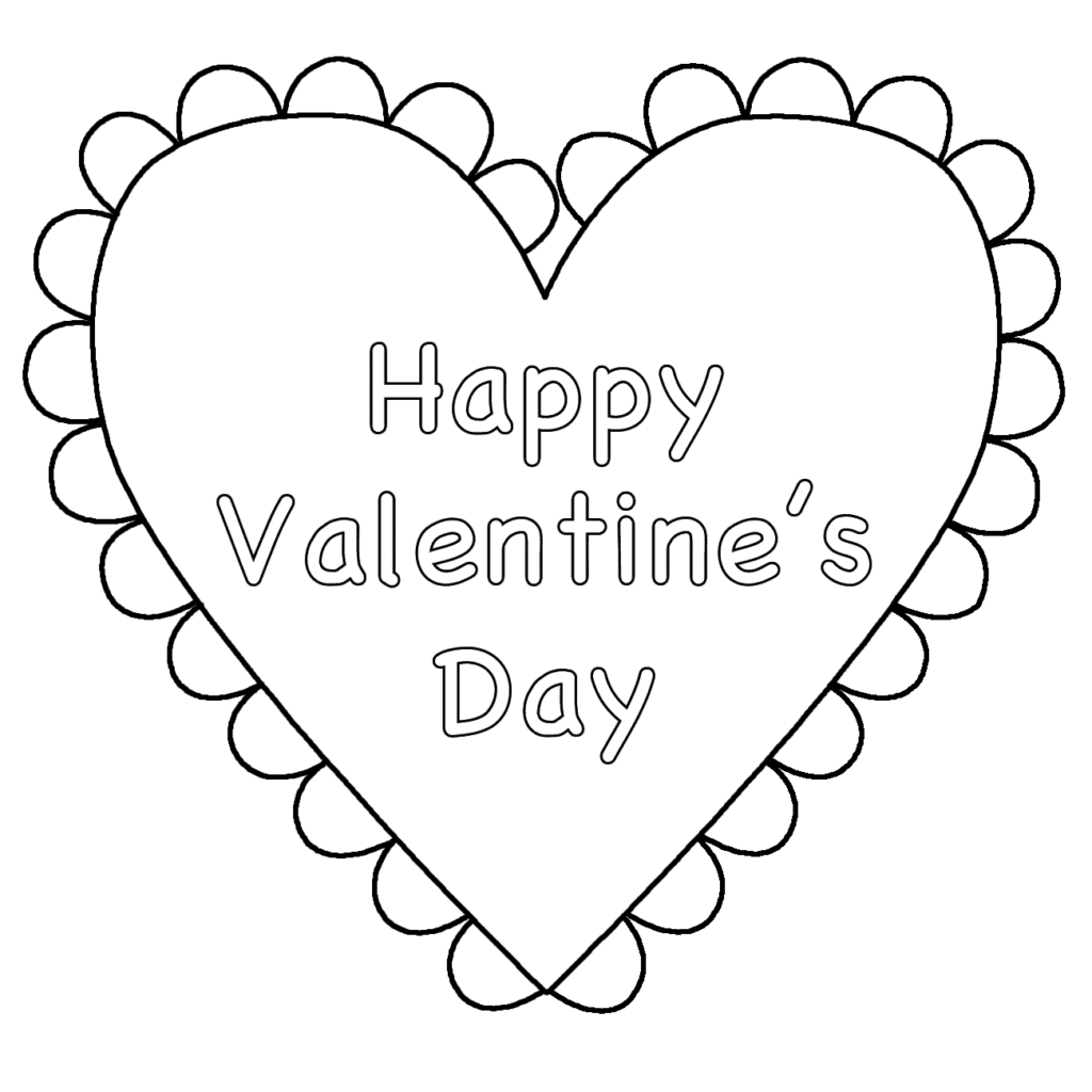 Valentines Day Heart Coloring Page Coloring Home