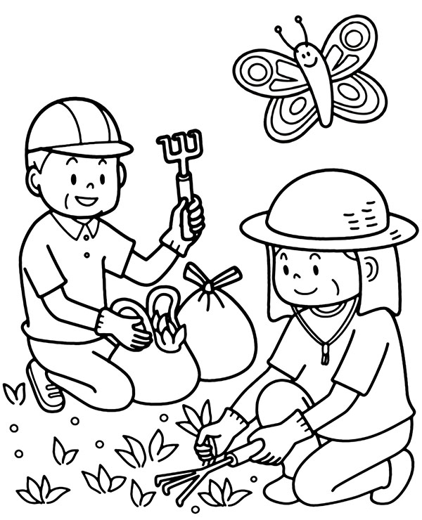 gardening coloring sheets printable