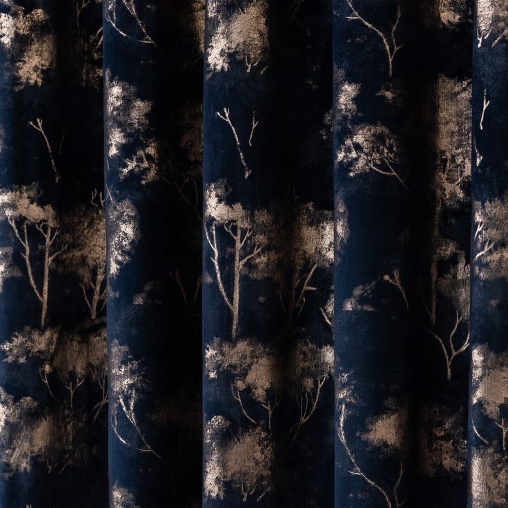 Velour Trees Eyelet Curtains Curtains Curtain Poles Panel Curtains