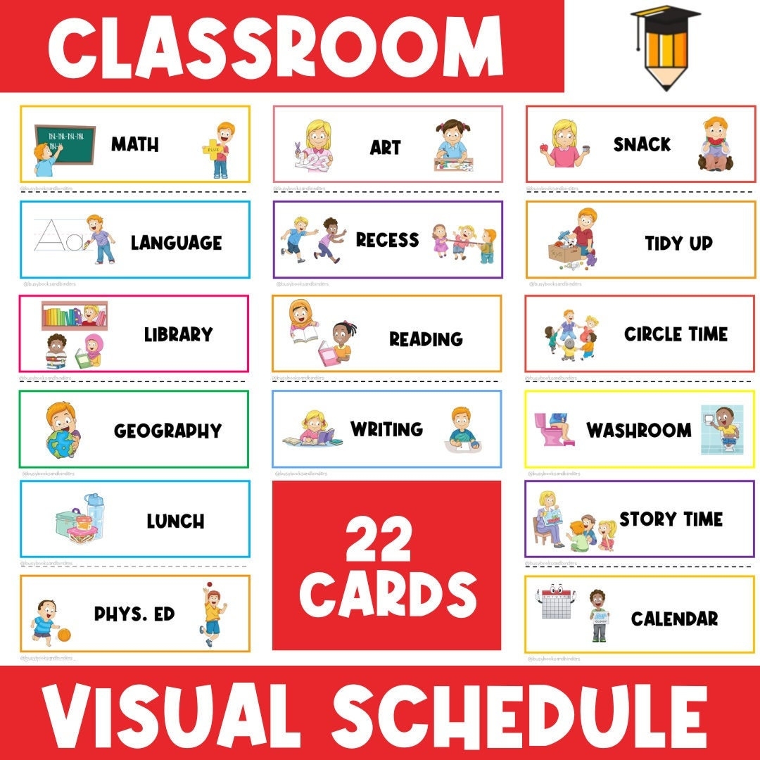Visual Schedule Classroom Schedule Kids Printable Schedule Daily 
