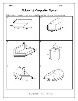 Volume Of Composite Figures Worksheet Volume Worksheets Finding