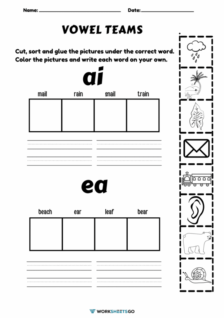 Vowel Team Worksheets Worksheets Library