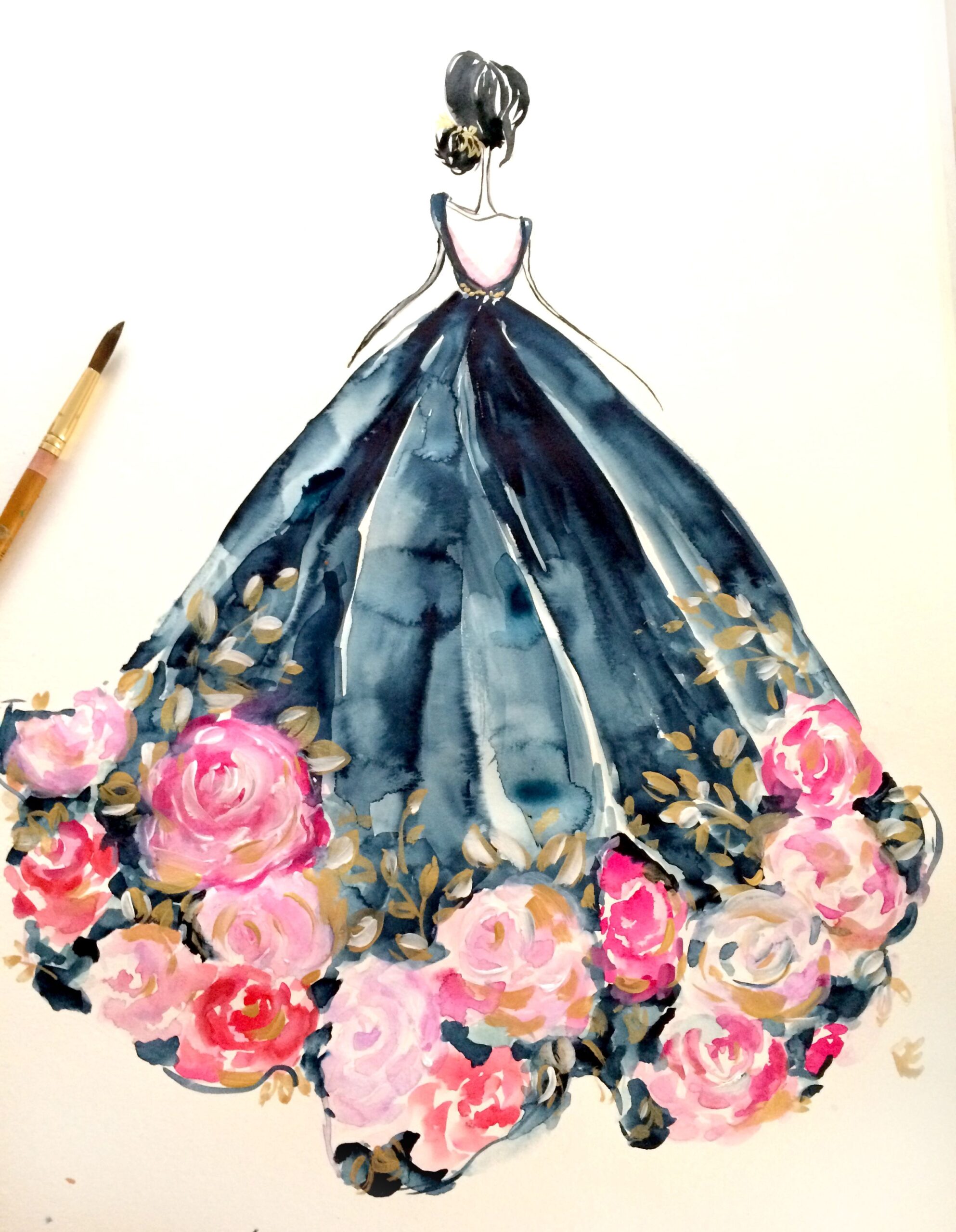 Watercolor Fashion Illustration At PaintingValley Explore 