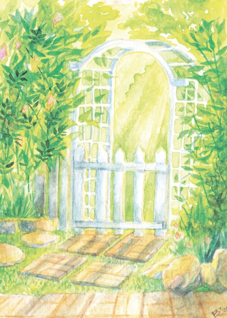 Watercolor Gate Print