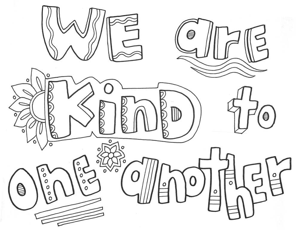 We Are Kind Coloring Page Free Printable Coloring Pages For Kids