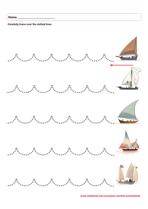 Webtools Right Curve Line Tracing Worksheet
